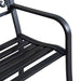 2-Seater Garden Bench, Steel-Black -