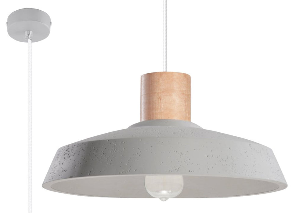 Modern Pendant lamp AFRA Concrete/Wood Loft Design LED E27 -