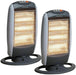 Fine Elements Halogen Heater 1200w with 3 Heat Setting and Wide Angle Oscillation -