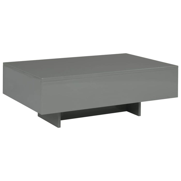 Coffee Table Accent Tea Side Living Room Stand 33.5"/45.3" Multi Colors - High Gloss Grey / 33.5" x 21.6" x 12.2"