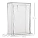 100 x 50 x 150cm Greenhouse Steel Frame PE Cover with Roll-up Door Outdoor -