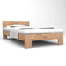 Lacquered Bed Frame Solid Oak Wood - 160 x 200 cm